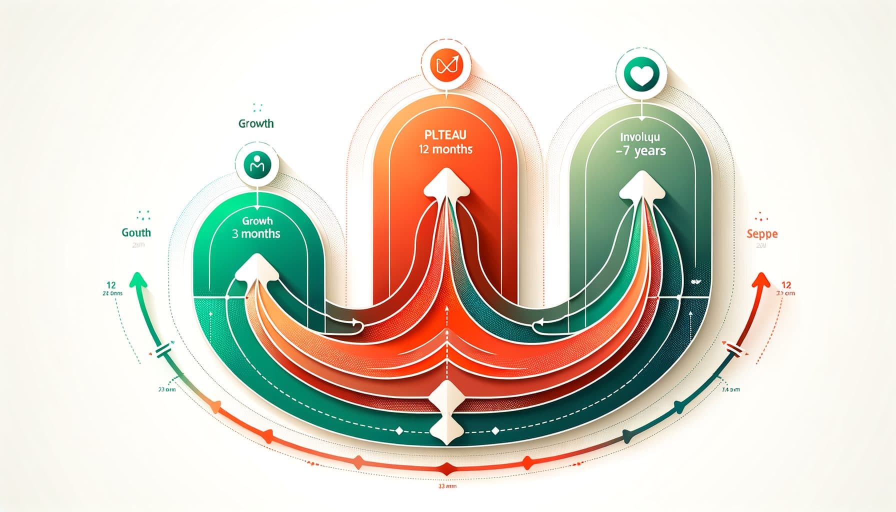 The Three Phases: Growth, Plateau, and Involution